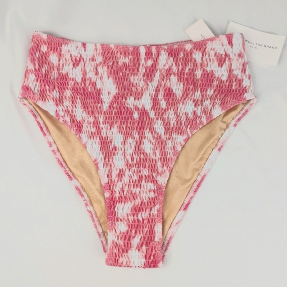 Faithfull The Brand La Brie Smocked Swim Bottoms
